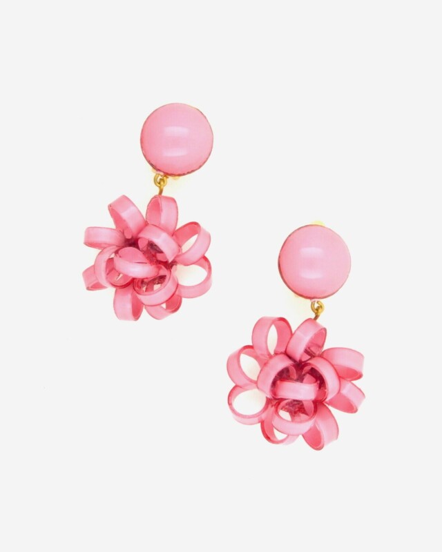 Ciléa Paris - Boucles d'oreilles pendantes Gribouille – Jaune pale / Tige (Oreilles percées)