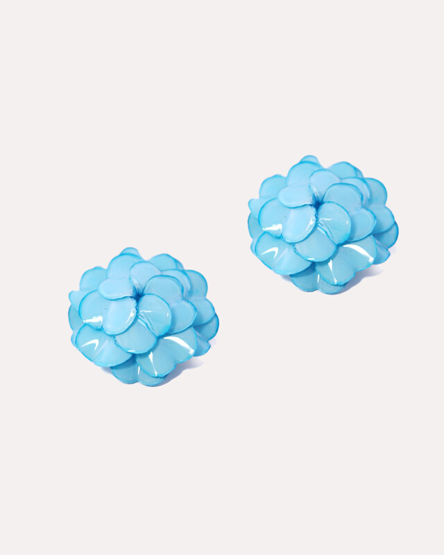 Ciléa Paris - Boucles d'oreilles Géranium - Grand – Rouge clair / Dormeuse (Oreilles percées)