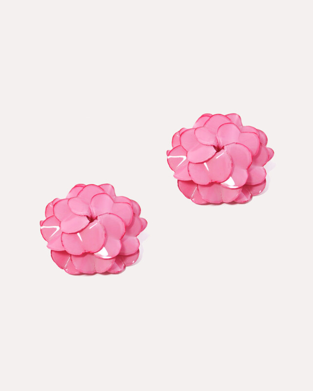 Ciléa Paris - Boucles d'oreilles Géranium - Grand – Rouge clair / Dormeuse (Oreilles percées)