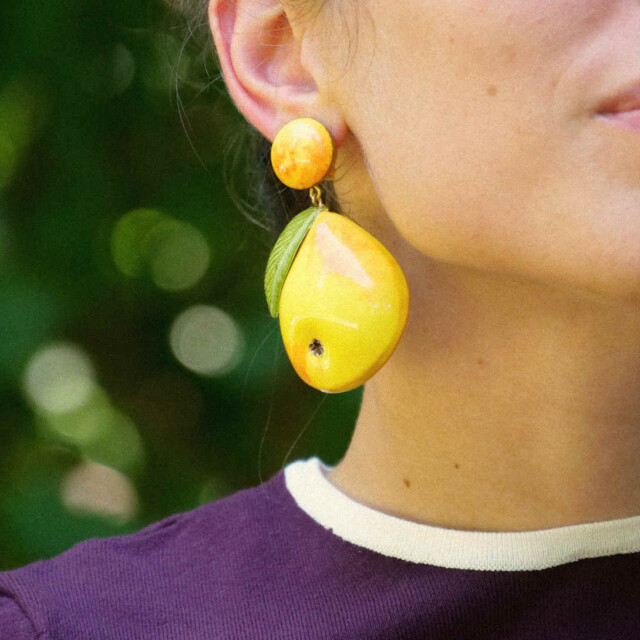 Ciléa Bijoux - Boucle d'oreille longue Poire - Maxi – Tiges (oreilles percées)