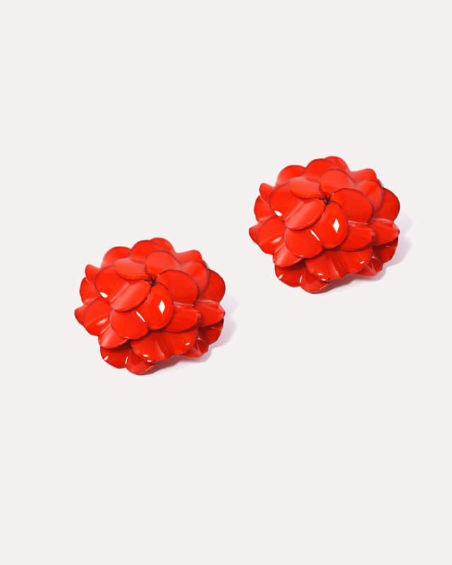 Ciléa Paris - Boucles d'oreilles Géranium - Grand – Turquoise clair / Dormeuse (Oreilles percées)