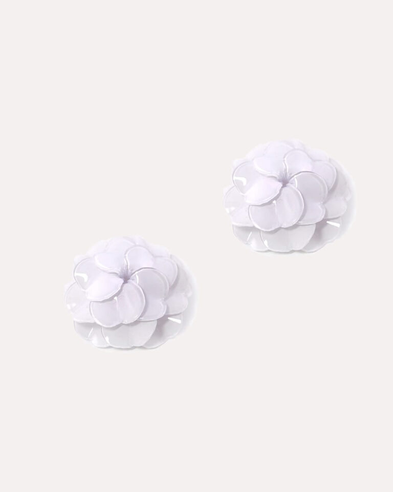 Ciléa Paris - Boucles d'oreilles Géranium - Grand – Rouge clair / Dormeuse (Oreilles percées)