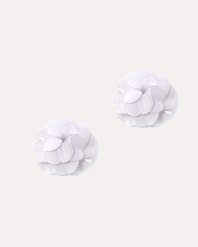 Ciléa Paris - Boucles d'oreilles Géranium - Grand – Rouge clair / Dormeuse (Oreilles percées)