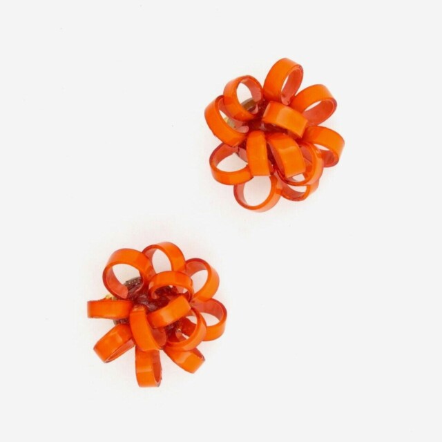 Ciléa Paris - Boucles d'oreilles courtes Gribouille – Violet / Dormeuse (Oreilles percées)