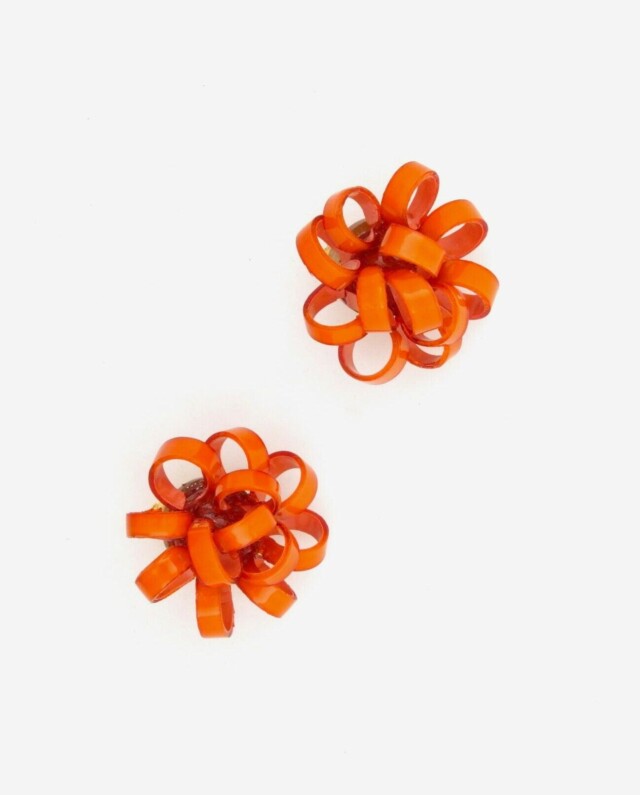 Ciléa Paris - Boucles d'oreilles courtes Gribouille – Violet / Dormeuse (Oreilles percées)