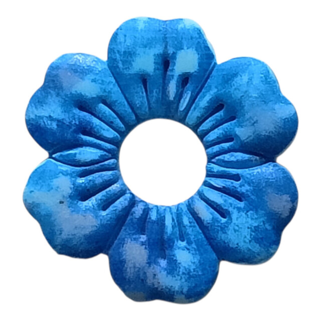 L’Atelier de Patricia - boucles d'oreilles interchangeable - Fleur Marine – Bleu marine