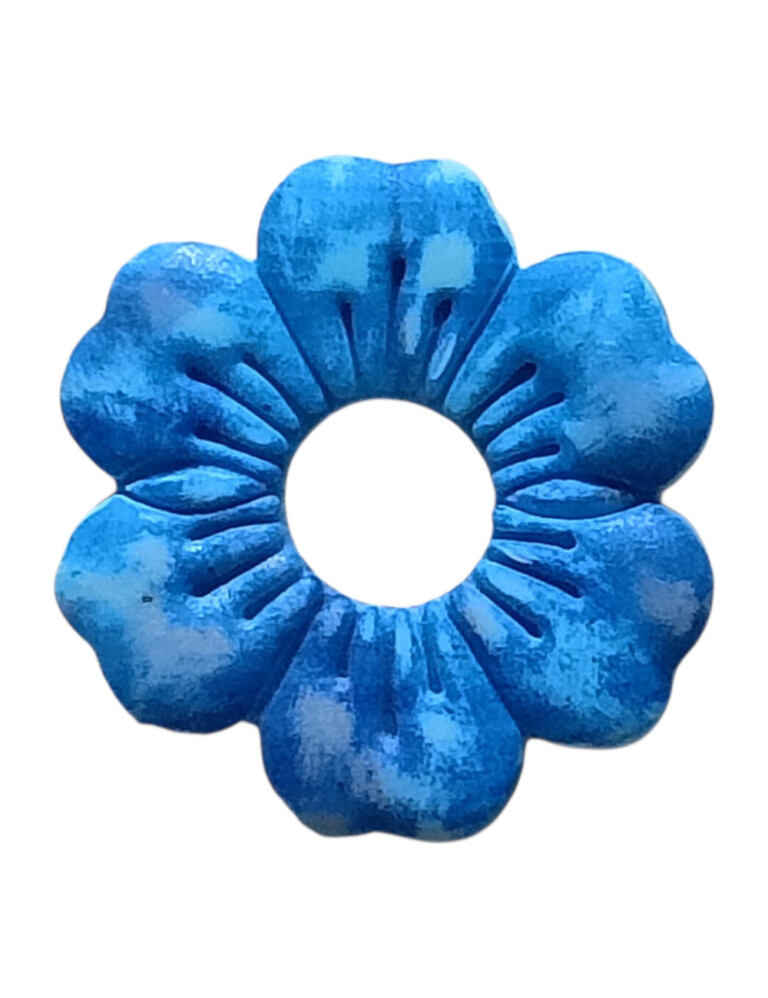 L’Atelier de Patricia - boucles d'oreilles interchangeable - Fleur Marine – Bleu marine