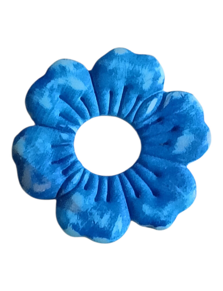 L’Atelier de Patricia - boucles d'oreilles interchangeable - Fleur Marine – Bleu marine