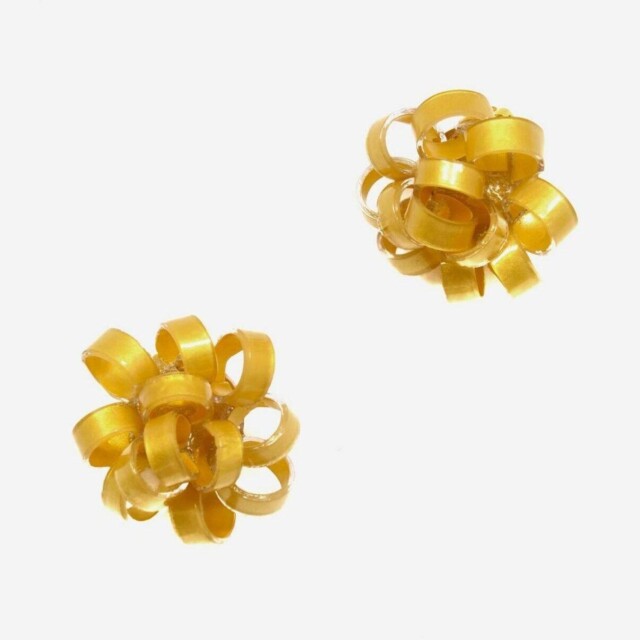 Ciléa Paris - Boucles d'oreilles courtes Gribouille – Violet / Dormeuse (Oreilles percées)