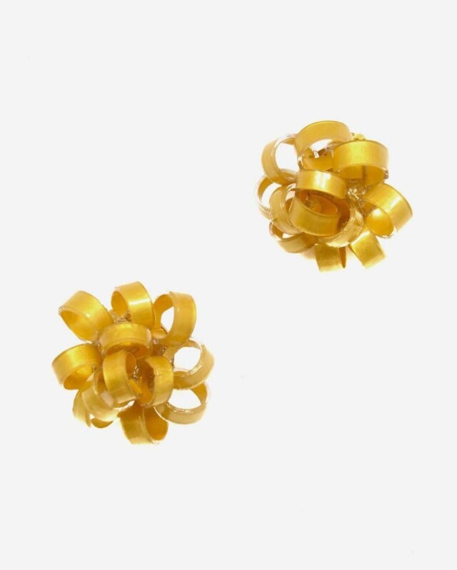 Ciléa Paris - Boucles d'oreilles courtes Gribouille – Violet / Dormeuse (Oreilles percées)