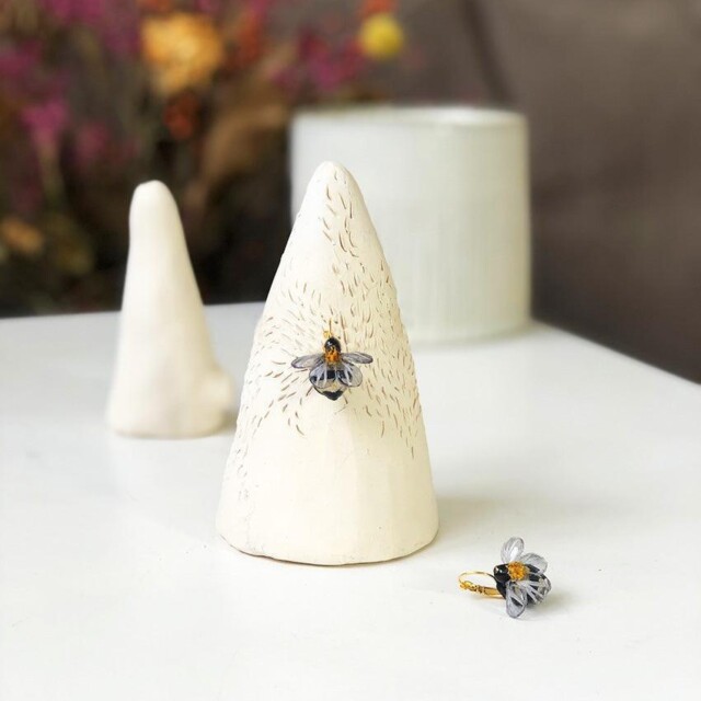 Ciléa Paris - Coffret cadeaux bijoux Bourdon – Or / Tige (Oreilles percées)