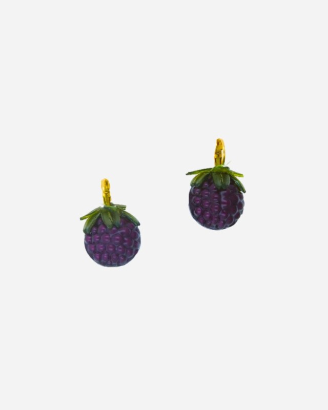 Ciléa Paris - Boucle d'oreille Framboise Botanica – Fleur / Dormeuse (Oreilles percées)