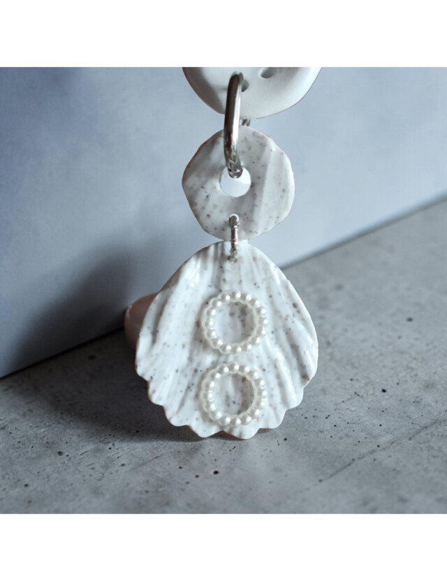 Boucles d’oreilles interchangeable – Maria Blanc par la marque L’atelier de Patricia L’atelier de Patricia - Boucles d’oreilles interchangeable – Maria Blanc
