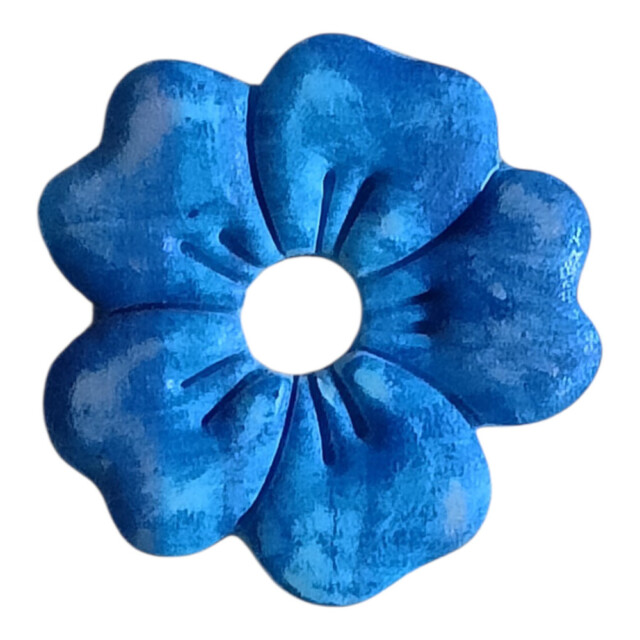 L’Atelier de Patricia - Boucles d'oreilles interchangeable - fleur marine – Bleu marine