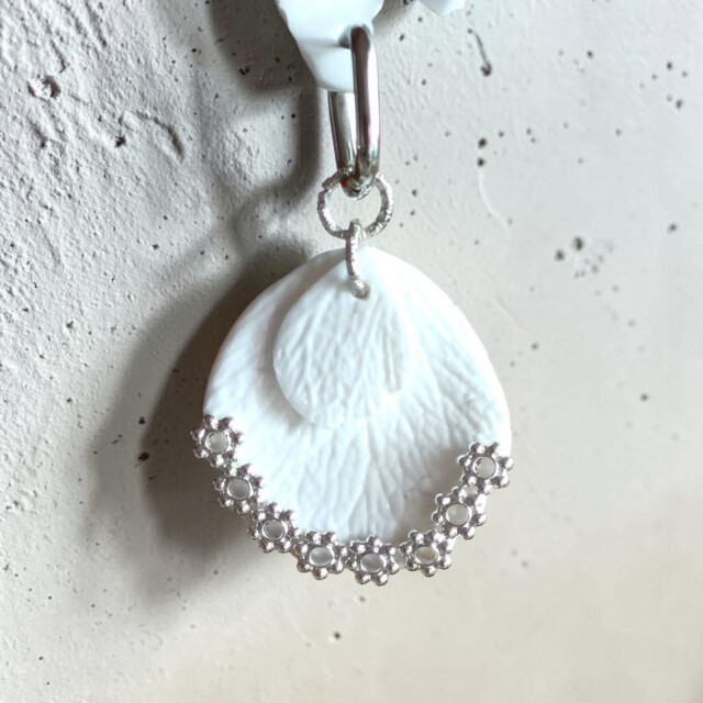L’Atelier de Patricia - Boucles d'oreilles interchangeable - Maria – Blanc