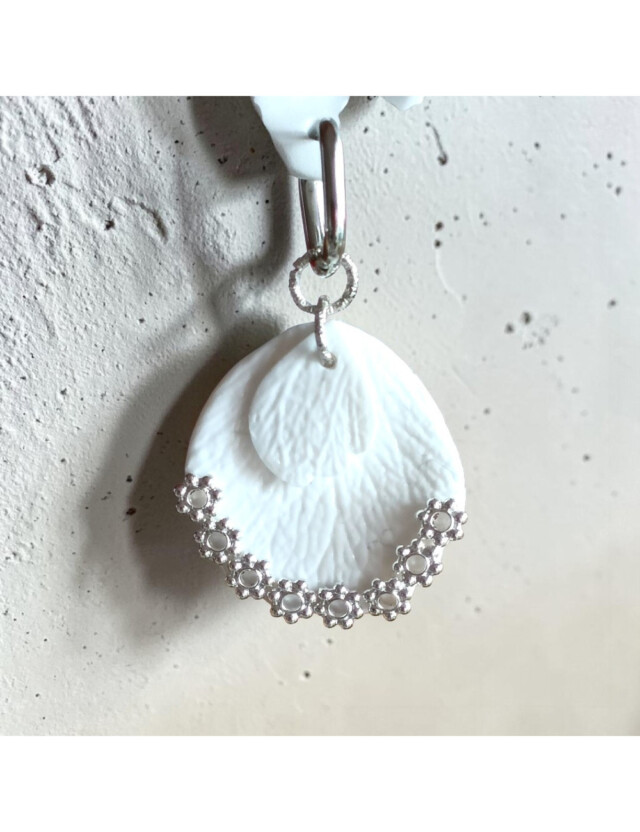 L’Atelier de Patricia - Boucles d'oreilles interchangeable - Maria – Blanc