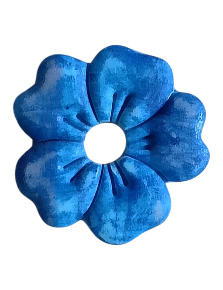 L’Atelier de Patricia - Boucles d'oreilles interchangeable - fleur marine – Bleu marine