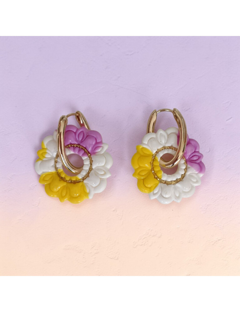 boucles d oreilles interchangeable 1 8 rose