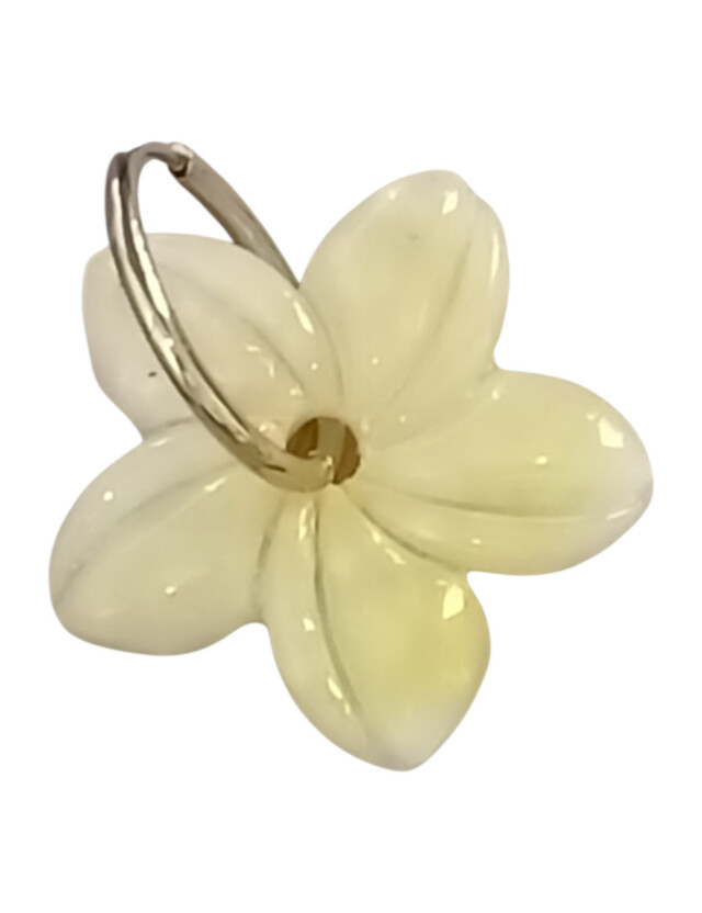 L’Atelier de Patricia - Boucles d'oreilles interchangeable - fleur – Blanc