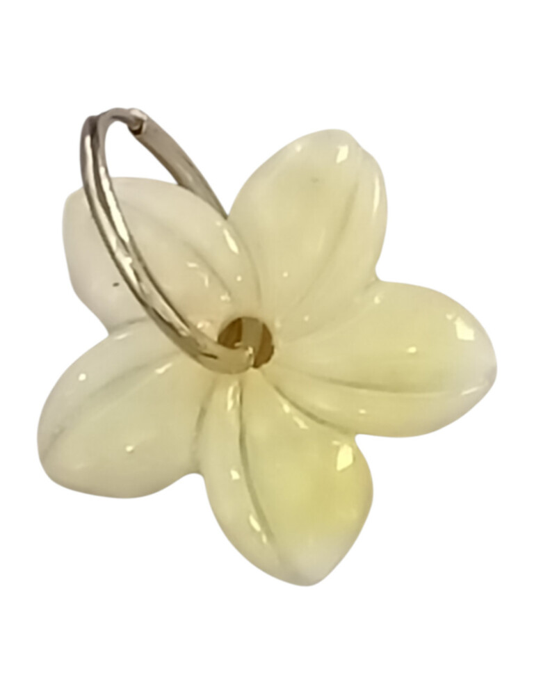L’Atelier de Patricia - Boucles d'oreilles interchangeable - fleur – Blanc