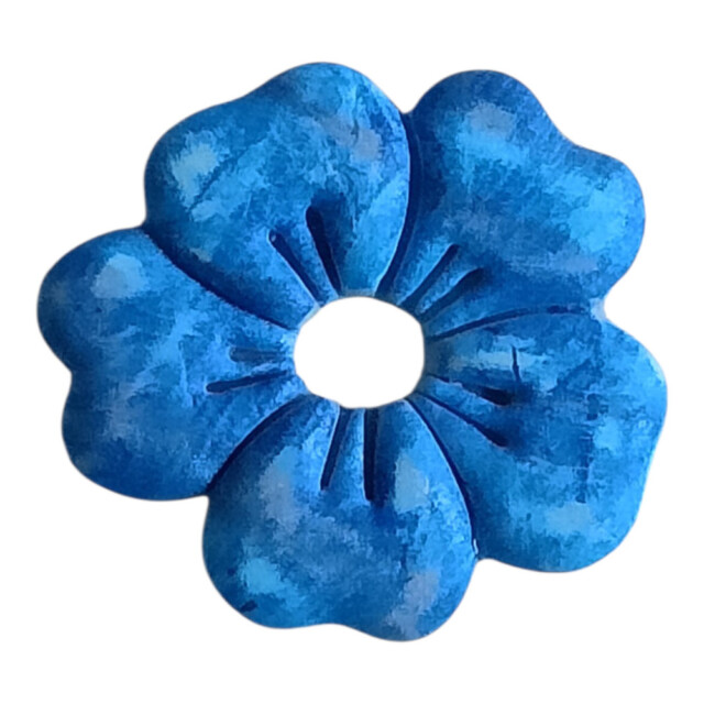 L’Atelier de Patricia - Boucles d'oreilles interchangeable - fleur marine – Bleu marine