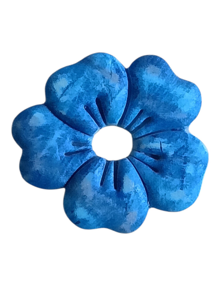 L’Atelier de Patricia - Boucles d'oreilles interchangeable - fleur marine – Bleu marine