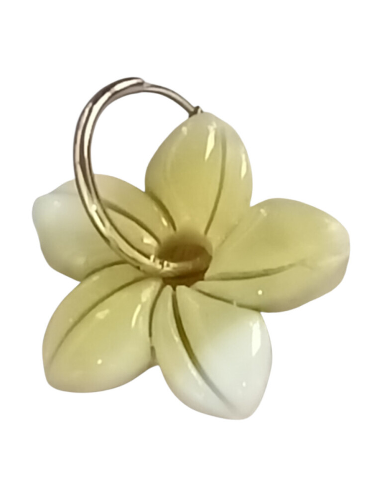 L’Atelier de Patricia - Boucles d'oreilles interchangeable - fleur – Blanc