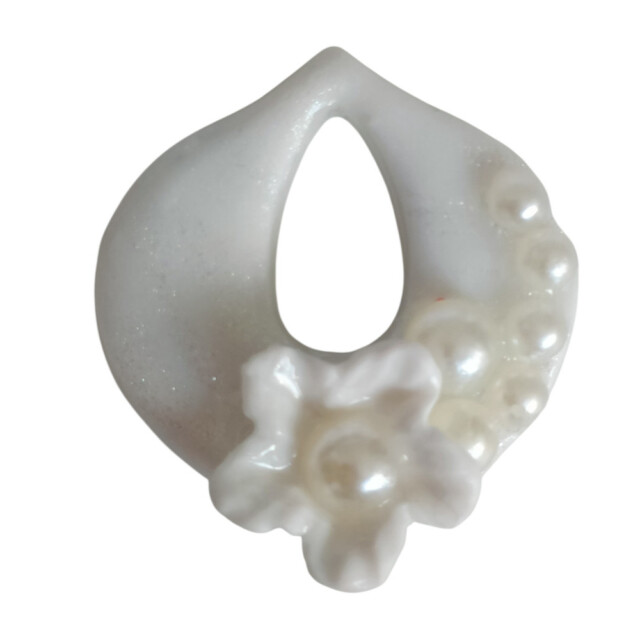 L’Atelier de Patricia - boucles d'oreilles mariée - goutte d'eau – Blanc