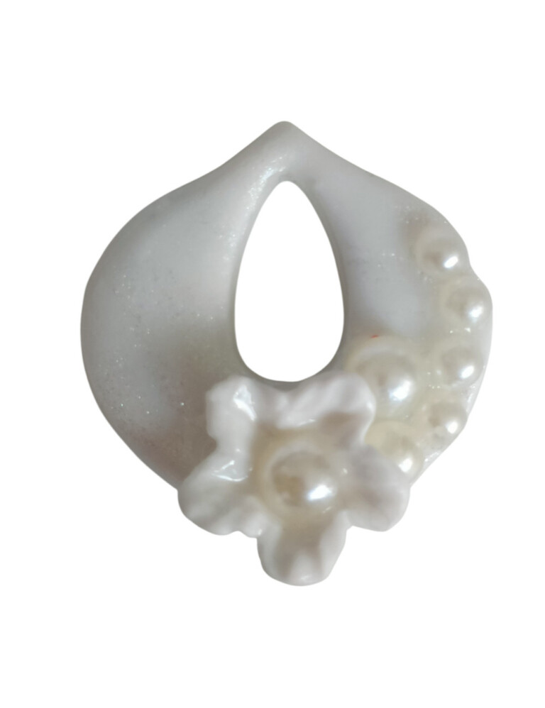 L’Atelier de Patricia - boucles d'oreilles mariée - goutte d'eau – Blanc