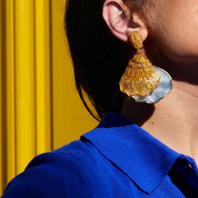 Ciléa Bijoux - Boucles d'oreilles maxi pendantes Saint-Malo – Tige