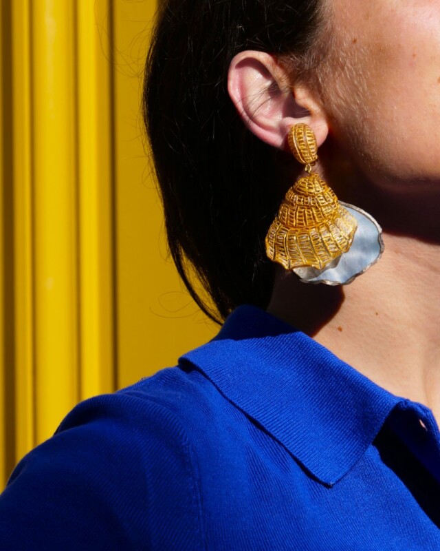 Ciléa Bijoux - Boucles d'oreilles maxi pendantes Saint-Malo – Tige