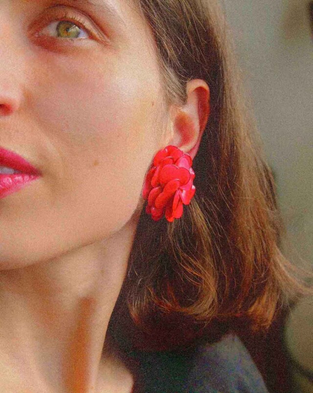 Ciléa Paris - Boucles d’oreilles Géranium – Grand