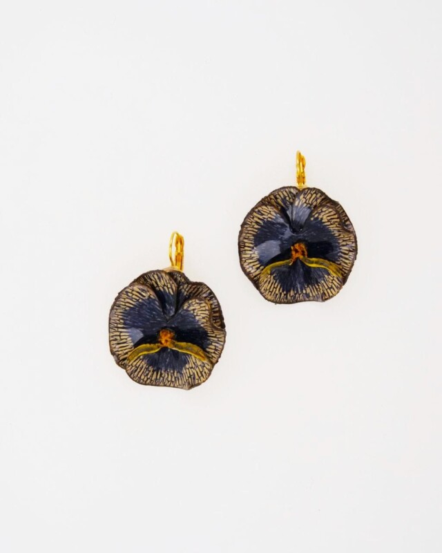 Boucles d’oreilles courtes Pensée or – Petit par la marque Ciléa Paris Ciléa Paris - Boucles d’oreilles courtes Pensée or – Petit
