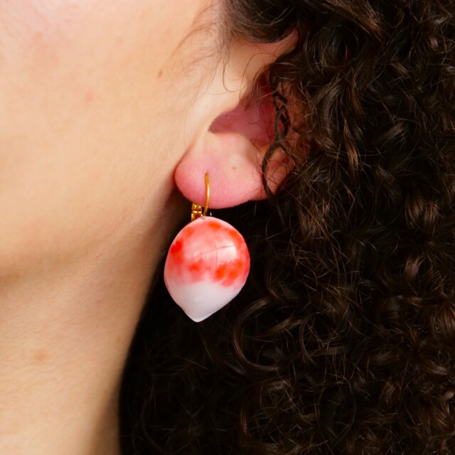Ciléa Paris - Boucles d'oreilles Radis Botanica – Fleur / Dormeuse (Oreilles percées)