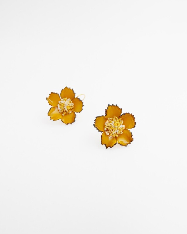 Ciléa Paris - Boucles d'oreilles Tuba - Mini – Vert / Dormeuse (Oreilles percées)