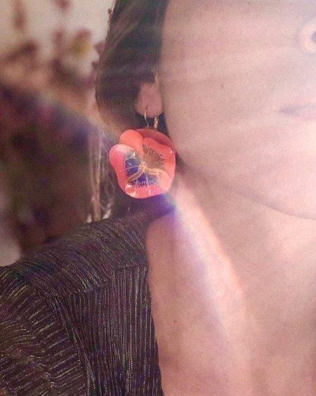 Ciléa Paris - Boucles d’oreilles courtes Pensée – Petit