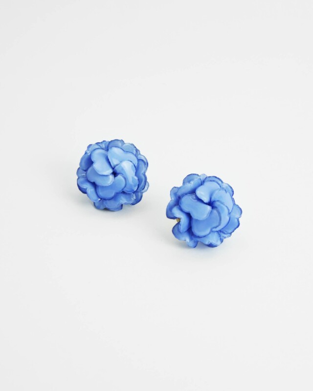 Ciléa Paris - Boucle d'oreille Géranium - Petit – Vert / Dormeuse (Oreilles percées)