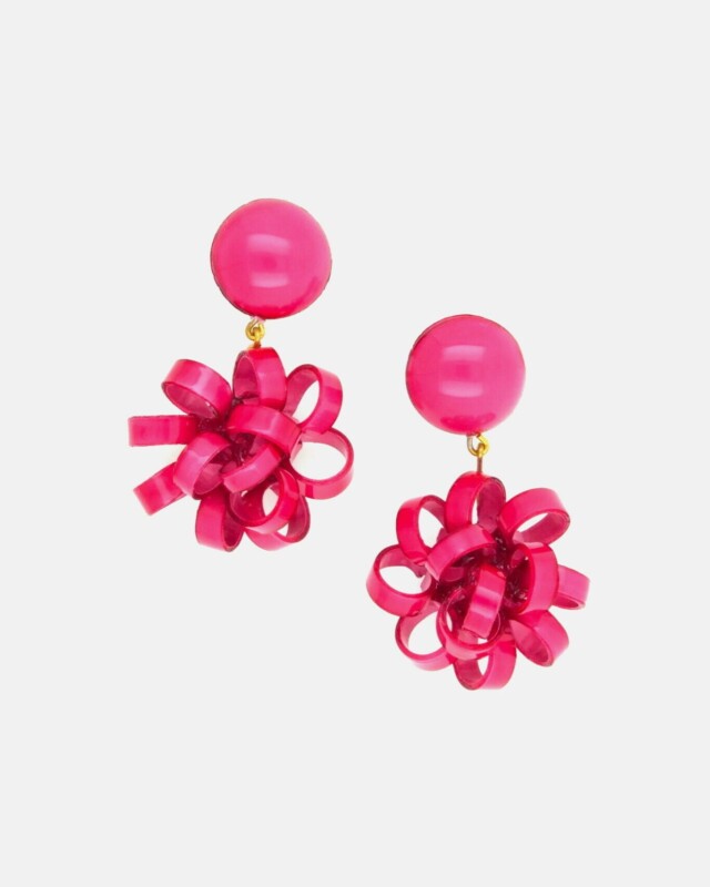 Ciléa Paris - Boucles d'oreilles pendantes Gribouille – Jaune pale / Tige (Oreilles percées)