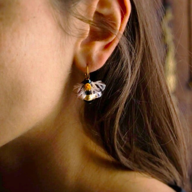 Ciléa Paris - Coffret cadeaux bijoux Bourdon – Or / Tige (Oreilles percées)