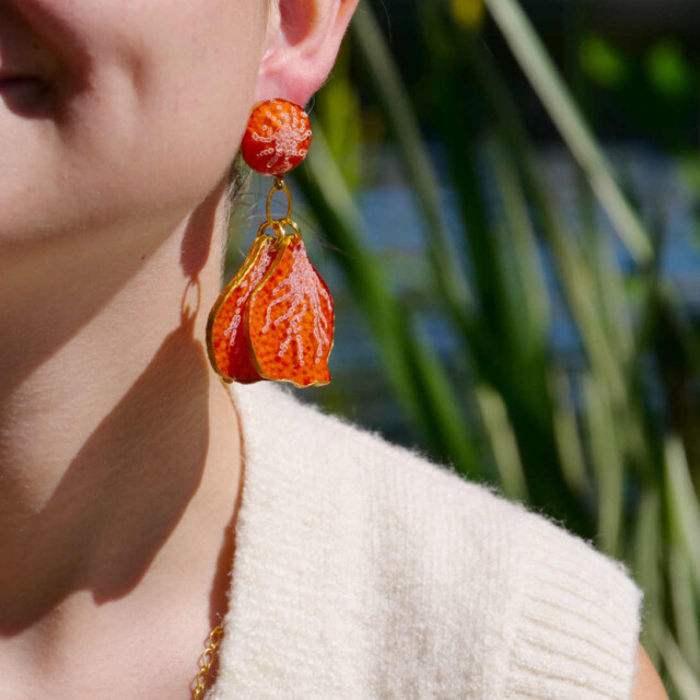 Ciléa Bijoux - Boucles d'oreilles pendantes Égée – Tige (oreilles percées)