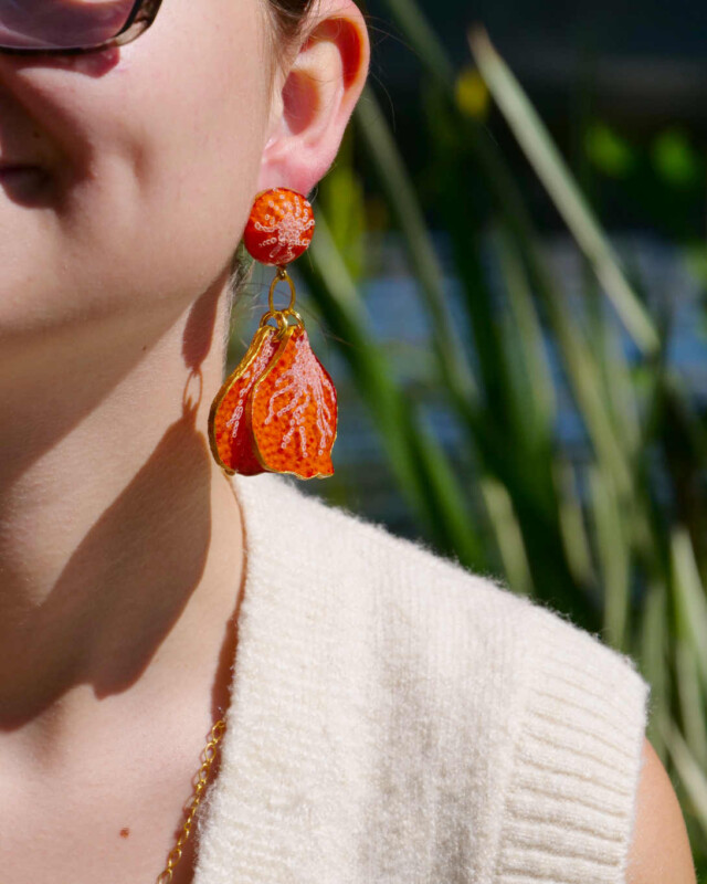 Ciléa Bijoux - Boucles d'oreilles pendantes Égée – Tige (oreilles percées)