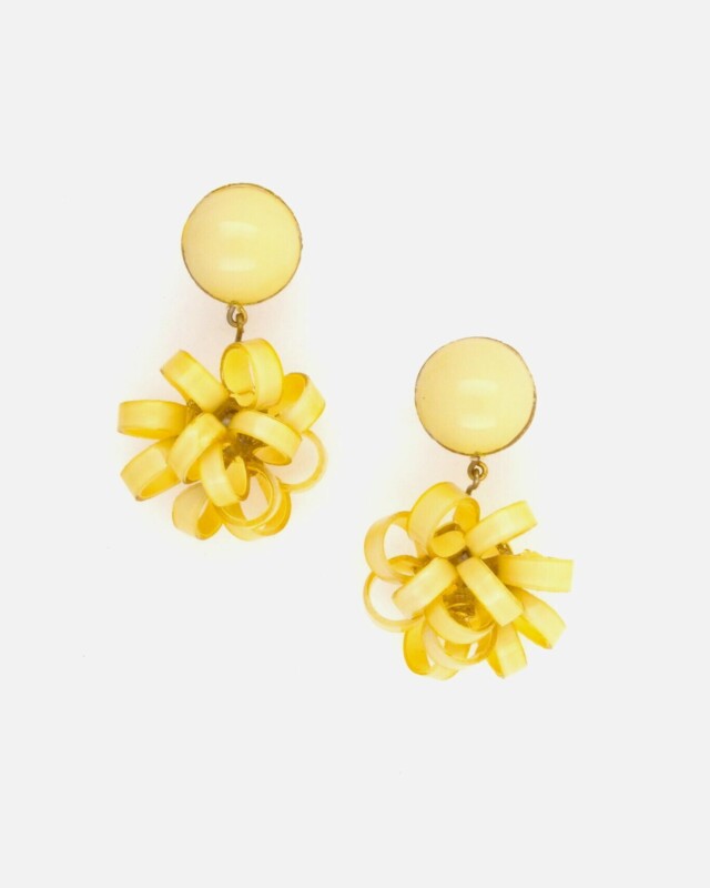 Ciléa Paris - Boucles d'oreilles pendantes Gribouille – Rose indien / Tige (Oreilles percées)