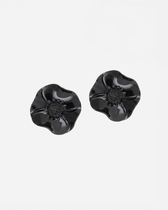 Ciléa Paris - Boucles d'oreilles courtes Anémone - Grandes – Dormeuse (Oreilles percées) / Léopard