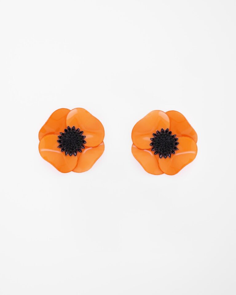Ciléa Paris - Boucles d'oreilles courtes Anémone - Grandes – Dormeuse (Oreilles percées) / Ivoire