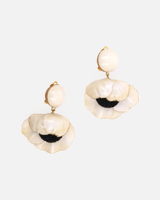 Ciléa Paris - Boucles d'oreilles pendantes Agnès – Rose indien / Dormeuse (Oreilles percées)
