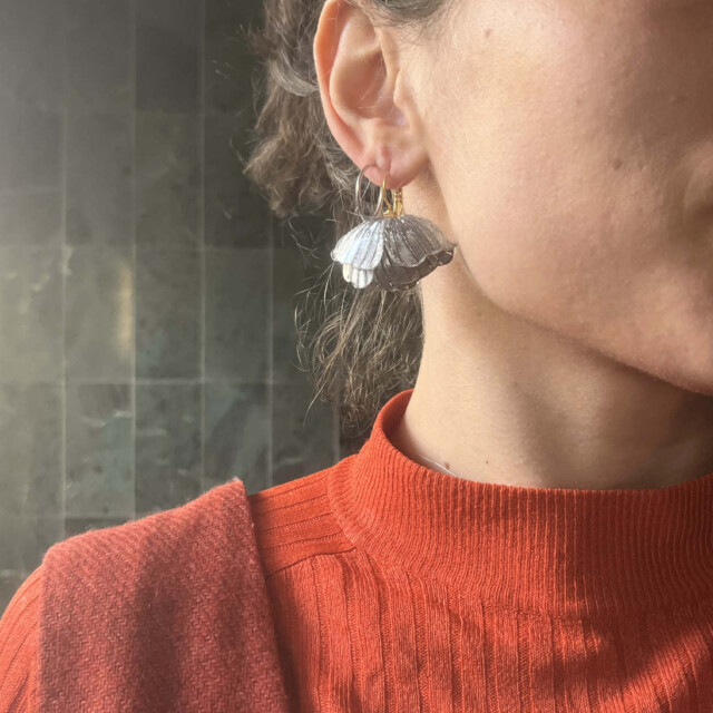 Ciléa Paris - Boucle d'oreille Destin - Grand – Noir / Clip (oreilles non percées)