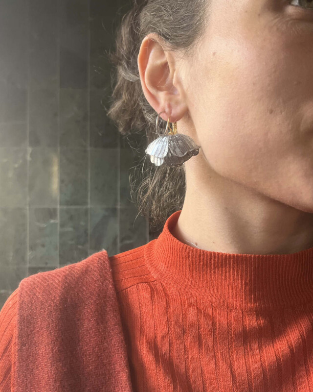 Ciléa Paris - Boucle d'oreille Destin - Grand – Noir / Clip (oreilles non percées)