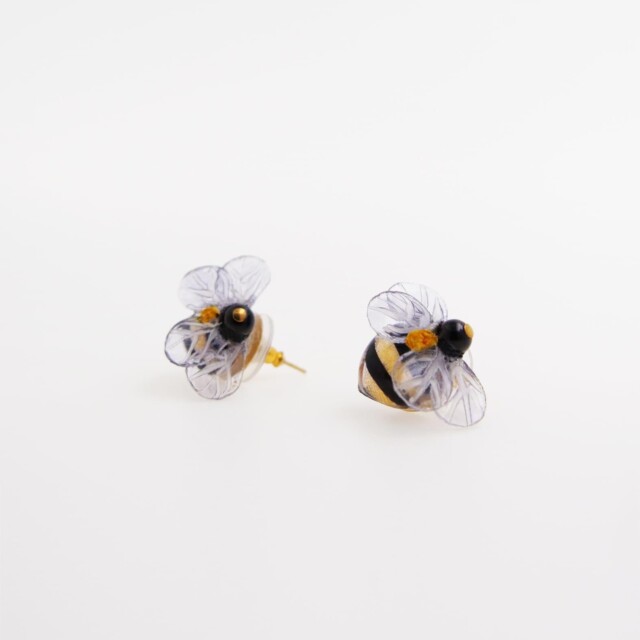 Ciléa Paris - Boucles d'oreilles Bourdon - Mini – Dormeuse (Oreilles percées)