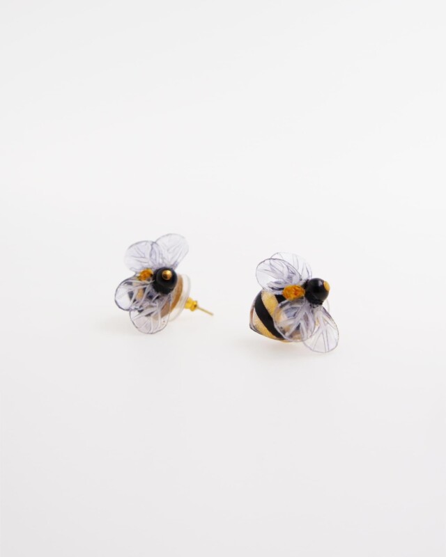 Ciléa Paris - Boucles d'oreilles Bourdon - Mini – Dormeuse (Oreilles percées)