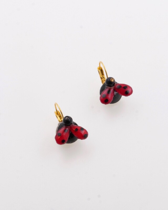 Ciléa Paris - Boucles d'oreilles coccinelle Belle - Mini – Tige (oreilles percées)